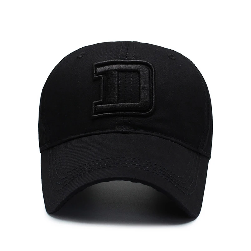Бейсболка Мужская/Женская с вышивкой D хлопок цвет в ассортименте | Аксессуары