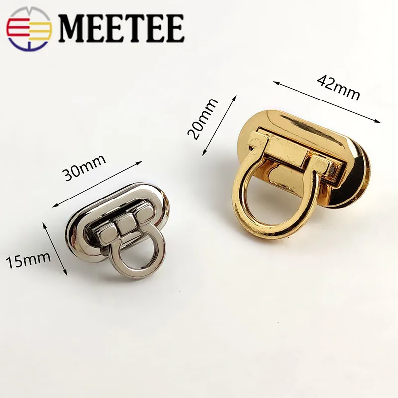 2 шт. Meetee металлическая защелка с поворотным замком для сумки женская сумка
