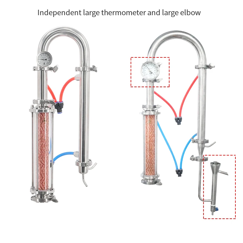 HOOLOO новые домашние тапочки сетка из чистой меди дистиллятор колонки для