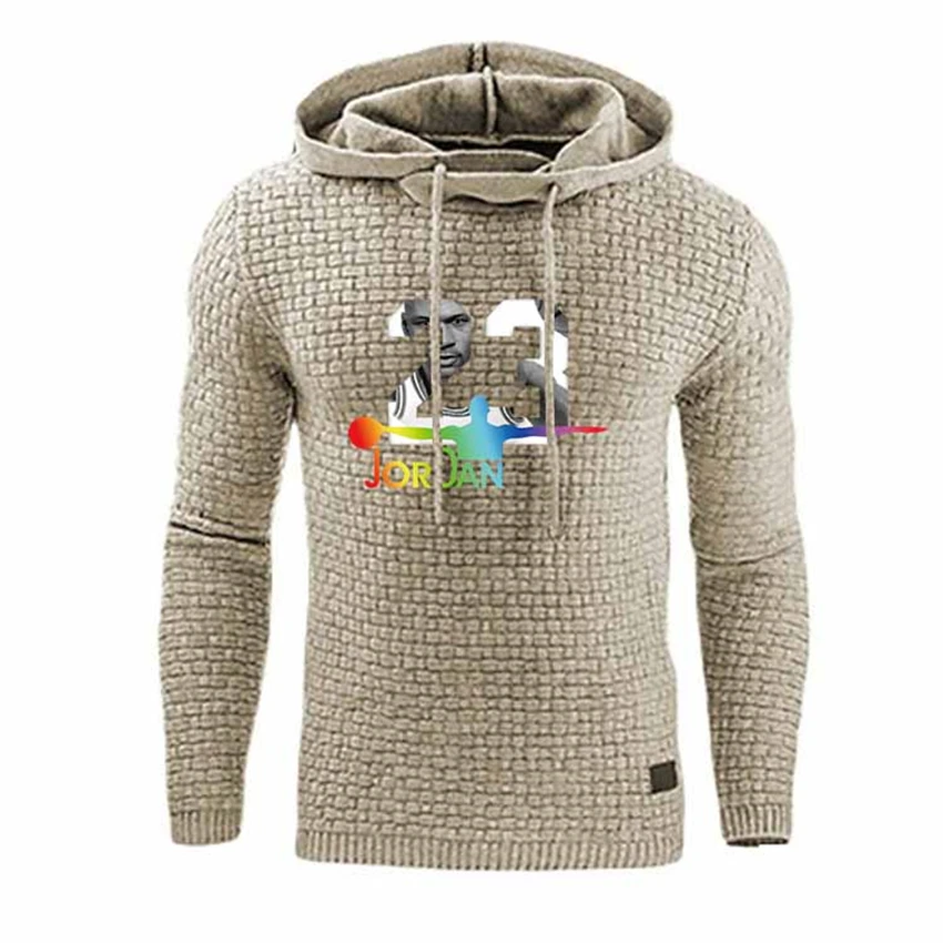 

Spring Autumn Men's Hoodies Fashion 23 Print Long Sleeves Male Sweatshirts Hooded Coats Male Pullovers Slim HoodiesMan Clothing