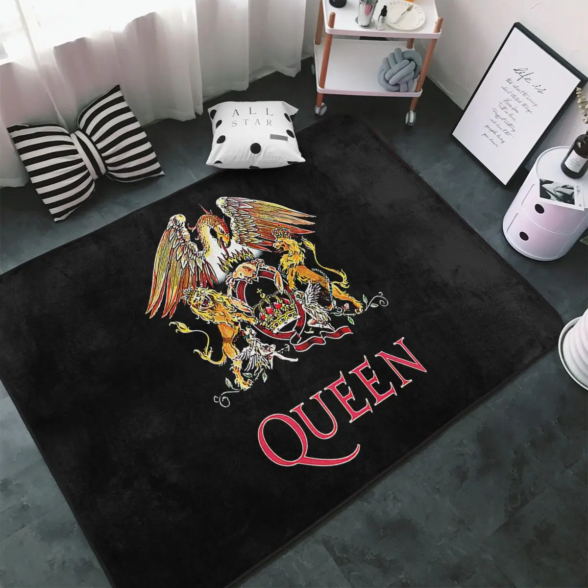 

Sale Queen Classic Crest Rock Band Freddie Mercury Rug Living Room Carpet Home Mat Doormat Floor Carpets Rugs Living Room