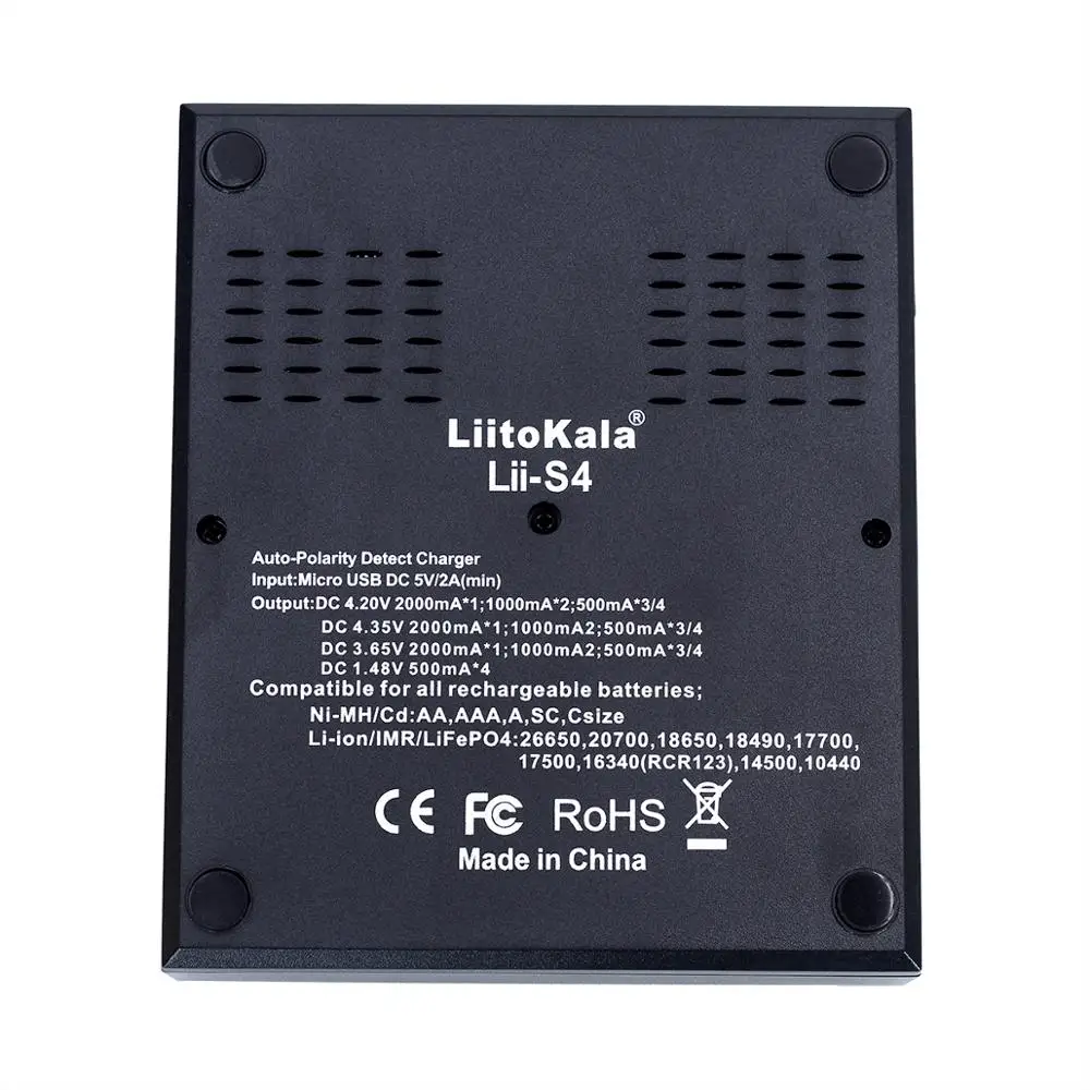 2021 Liitokala Lii-S4 LCD 3.7V 18650 18350 18500 16340 21700 20700B 20700 14500 26650 1.2 V AA AAA NiMH Lithium Battery Charger |