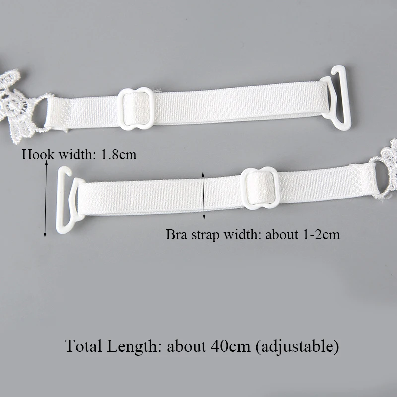 

Butterfly Heart Embroidered Strap Solid Color Sexy Lace Lingerie Shoulder Strap Women Simple Invisible Cool Shoulder Straps