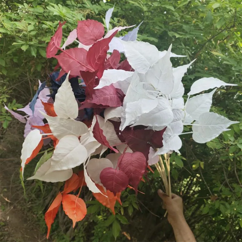 Искусственные Большие Листья уха 7 шт. (3 стебля/штука) длина 31 89 дюйма имитация