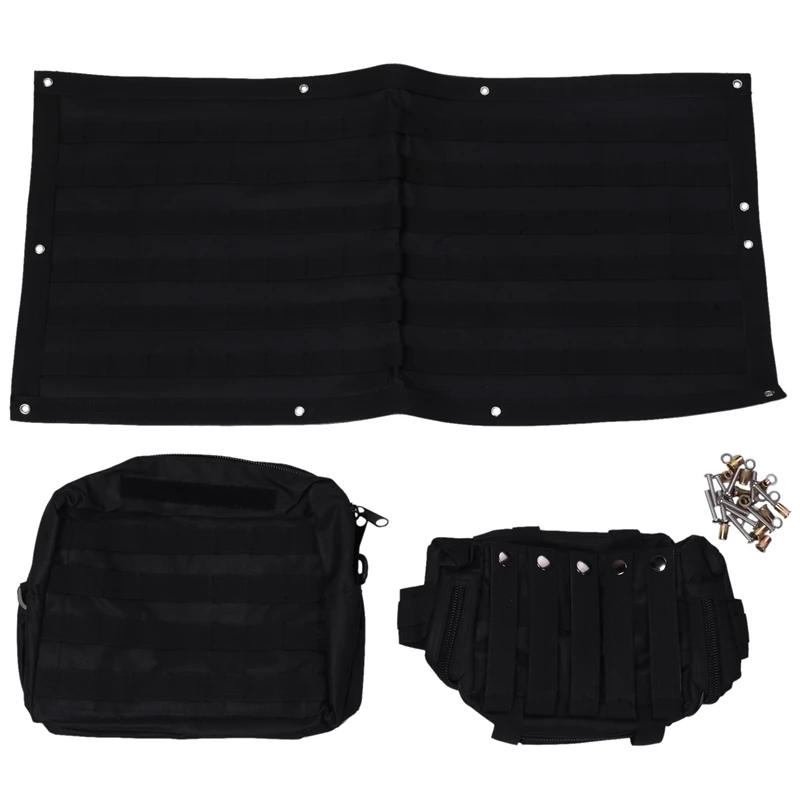 Продажа Автомобильные аксессуары, сумки для хранения на заднюю дверь, набор инструментов, органайзер, коврик для кемпинга для Jeep Wrangler Jk Jl 2007-2018 + сумк...