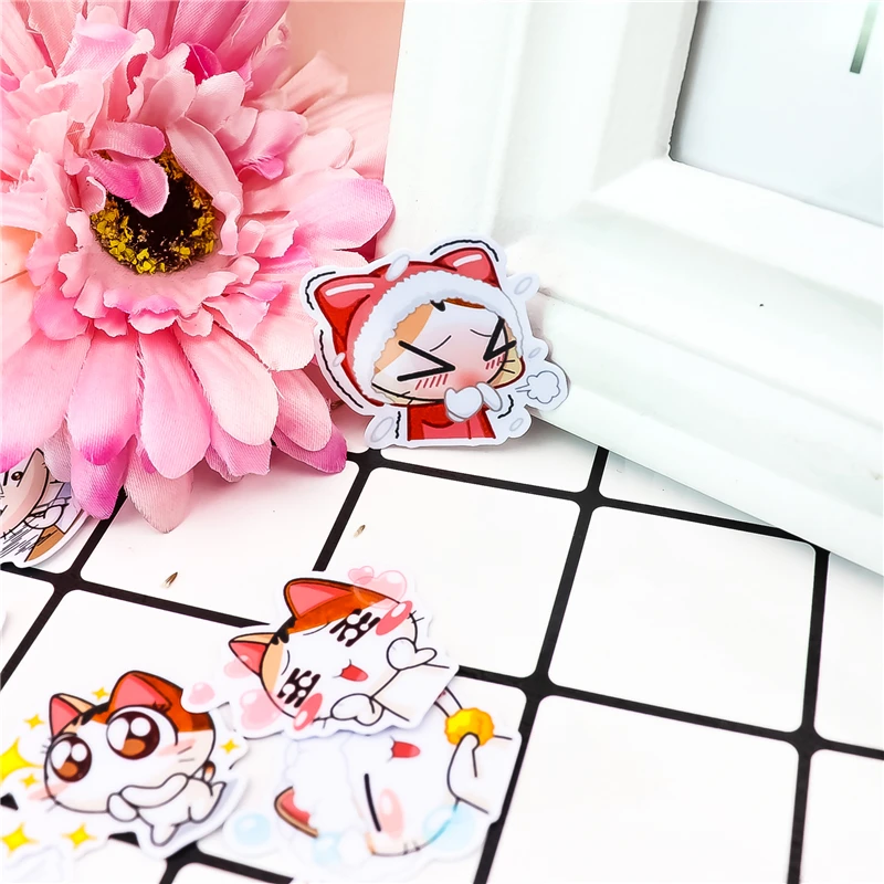 stickers 40pcs cute orange cat sticker for luggage skateboard phone laptop moto bicycle wall guitardiy scrapbooking waterproof free global shipping