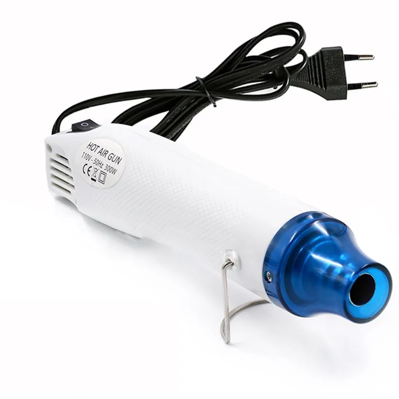 

2021 DIY tool heat gun 1pc 220V DIY Using Heat Gun Electric Power Tool Hot Air 300W Temperature Gun with Supporting Seat Shrink