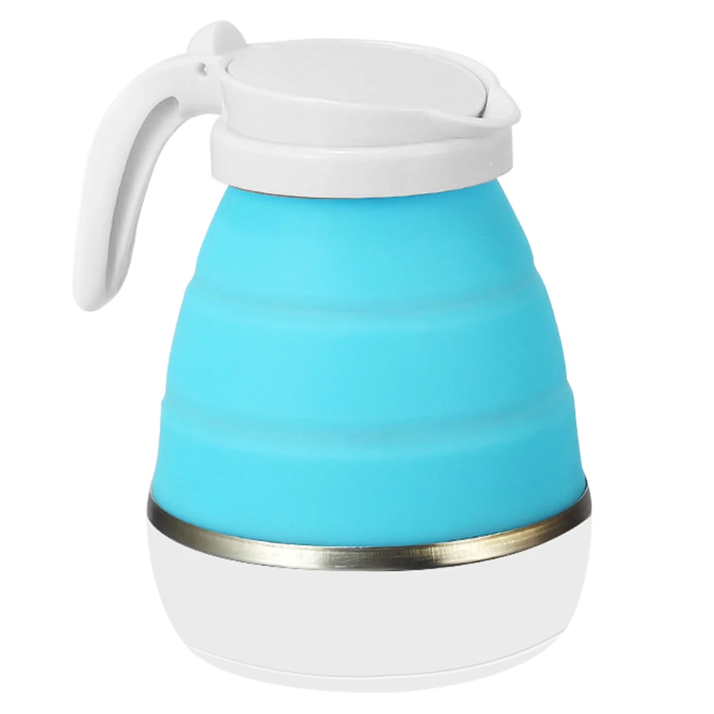 

Electric Kettle Electric Boiling Pot Water Kettle 0.6L Stainless Steel+Silicone Practical Portable Foldable Camping Traveling