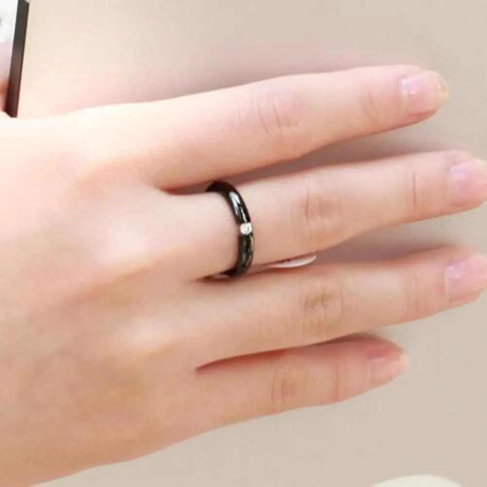 

Fashion Women's Rings Titanium Steel Rhinestone Inlaid Titanium Steel Wedding Party Engagement Ring Band US Size 6 to 12 Rings