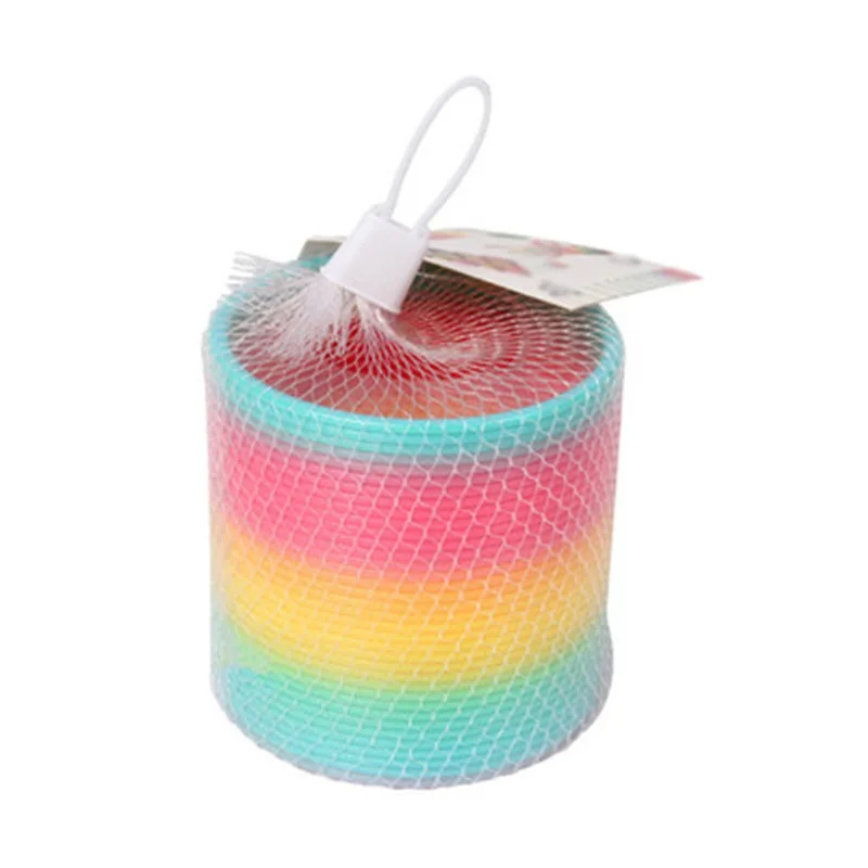 

1pcs Rainbow Circle Funny Toys Early Development Educational Folding Plastic Spring Coil Children's Creative Magical Toys