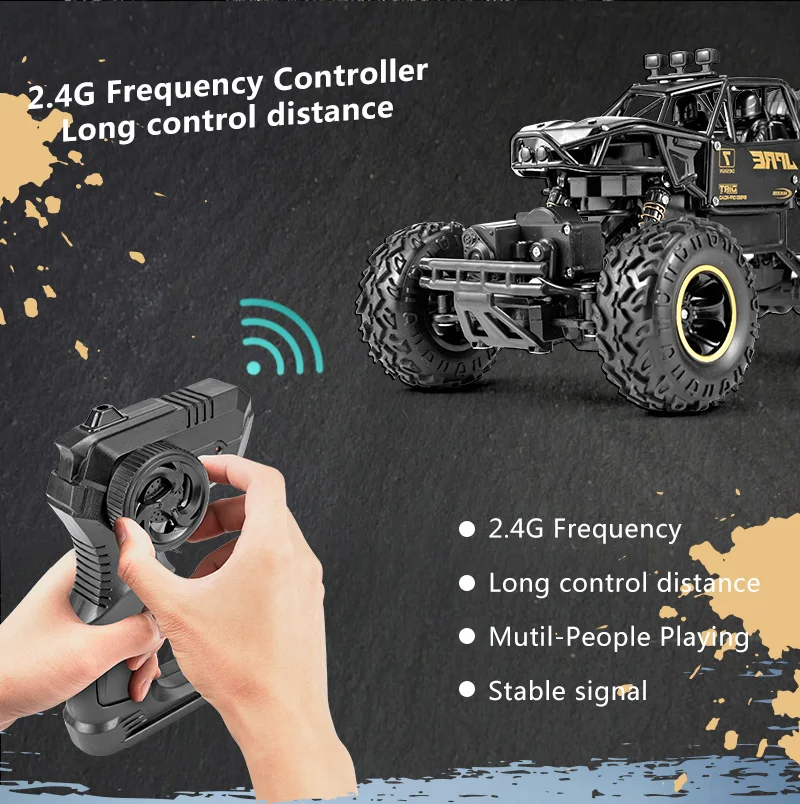 

2.4GHz 4WD 1/16 Off-road Buggy Alloy RC Car 15km/h High Speed Climbling Car RTR Remote Control Car Trucks Toys for Children
