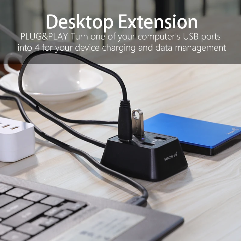 SAMZHE портативный разветвитель USB 3 0 с 4 портами адаптер для ноутбука Macbook