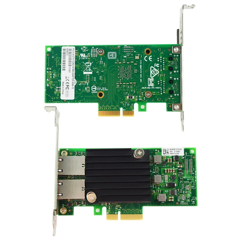 Сетевая карта PCI-E 10 ГБ для X550-T2 с чипом In-tel ELX550AT2 двойной медный порт RJ45 адаптер PCI