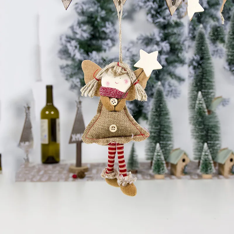 2019 новый год Noel Рождество Ангел девочка плюшевые куклы Рождественская елка