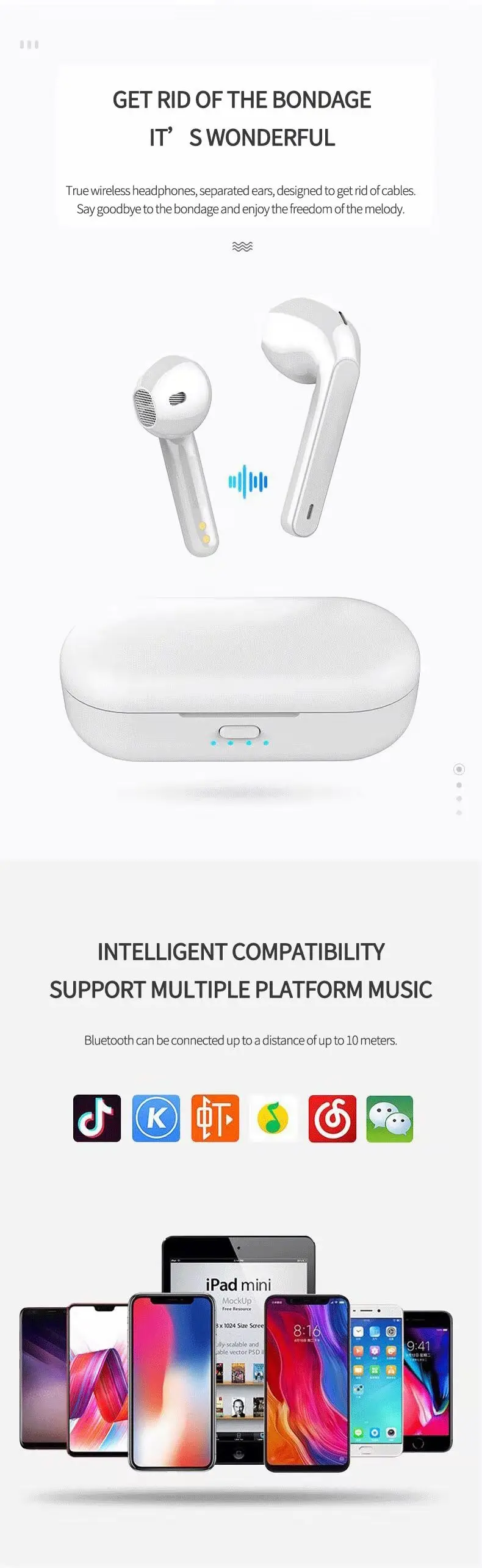 L8 мини bluetooth гарнитура 5.0TWS водонепроницаемый движение истинный беспроводной наушники зарядный ящик