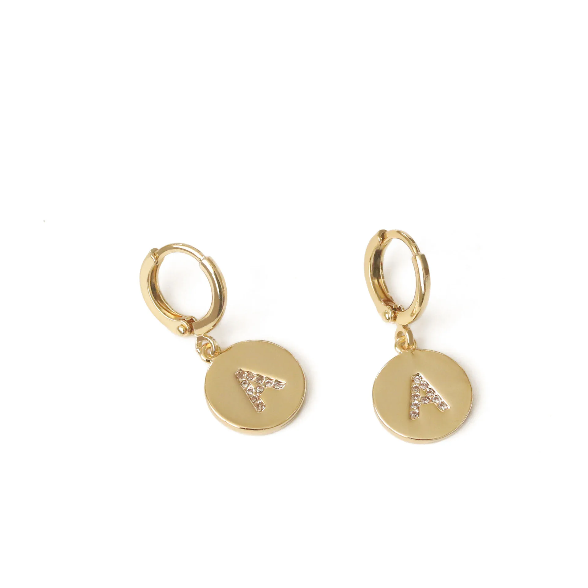 Три птицы циркония Алфавит A ~ z буквы Золотые круглые серьги кольца роскошные