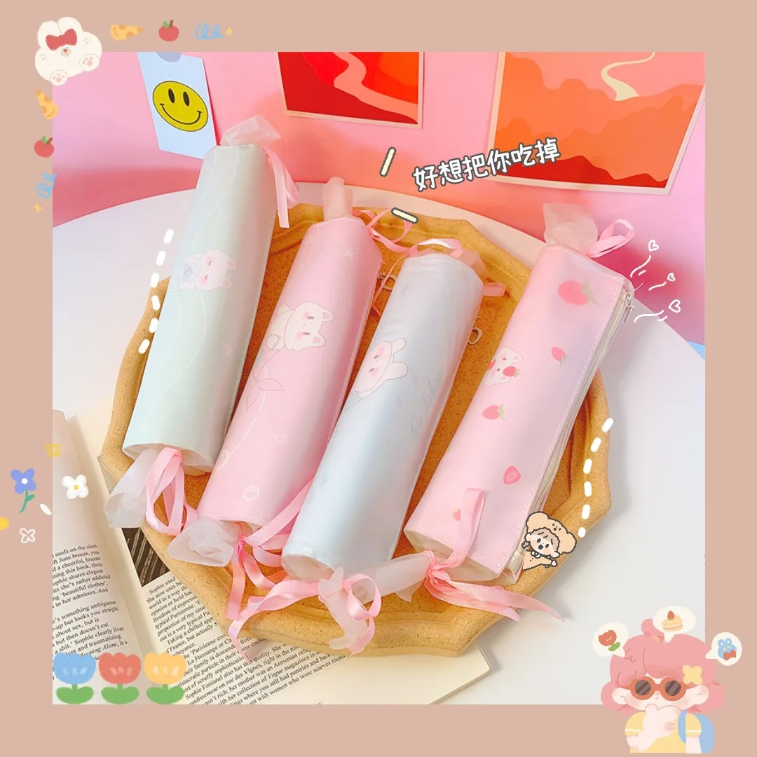 

Korea Small Fresh Creative Candy Pencil Case Cute Girl Heart Large Capacity Bag Student Stationery Storage Kawaii Makeup child
