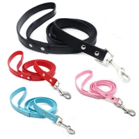 50 pieceslot hot sale plain sytles pu leather sm size leashes lead for dogs and pets