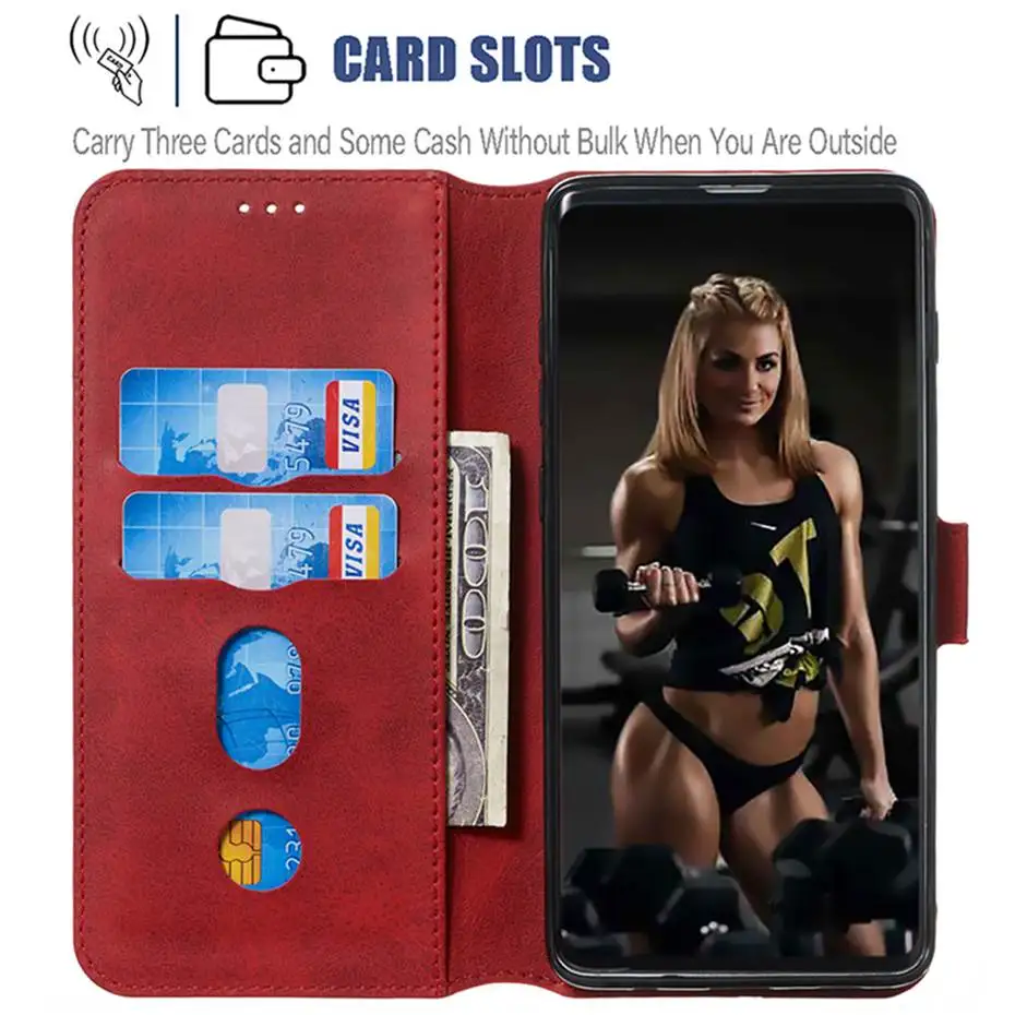 Кожаный чехол книжка с бумажником для Samsung Galaxy S10 S9 S8 Plus Note 10 8 9 A10 A20 E S A30 A40 A50 A60 A70 A80