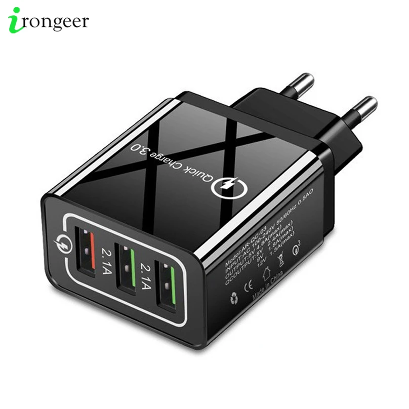 3 USB зарядное устройство настенное зарядное устройство для мобильного телефона для iPhone 11 Pro samsung S10 huawei USB адаптер питания быстрая зарядка Быстрая зарядка 3,0