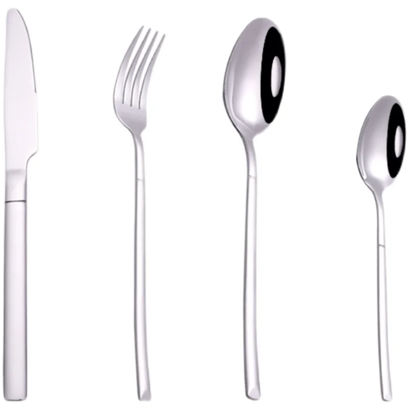 

Personal Black Dinnerware Sets Dessert Gift Box Portable Fork Spoon Knife Set Quality European Cubiertos Dining Tableware DK50DS