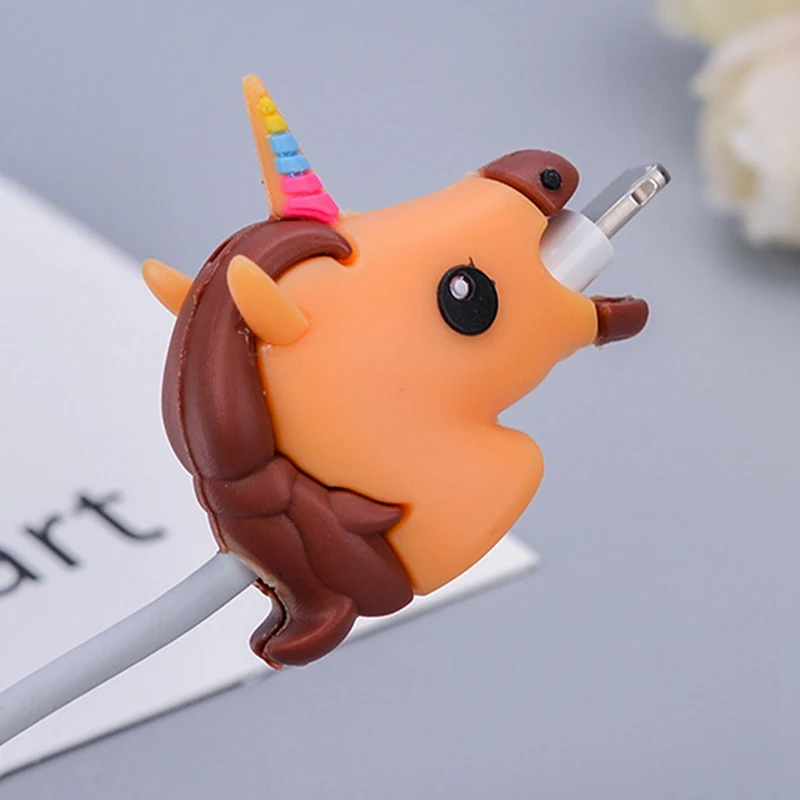 Прекрасный единорог Рисунок USB кабель-канал протектор защитный рукав для Iphone Xiaomi huawei usb зарядный кабель протектор