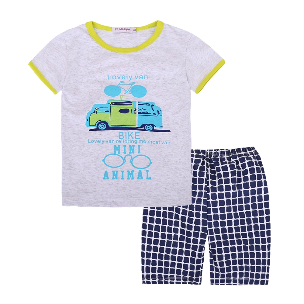 LL283 yellow Hello Enjoy/детская одежда Комплекты для активных мальчиков летние рубашки с короткими рукавами и цветочным принтом+ шорты, костюмы, штаны Одежда из 2 предметов для детей, спорт костюм мальчик - Цвет: LL283 yellow