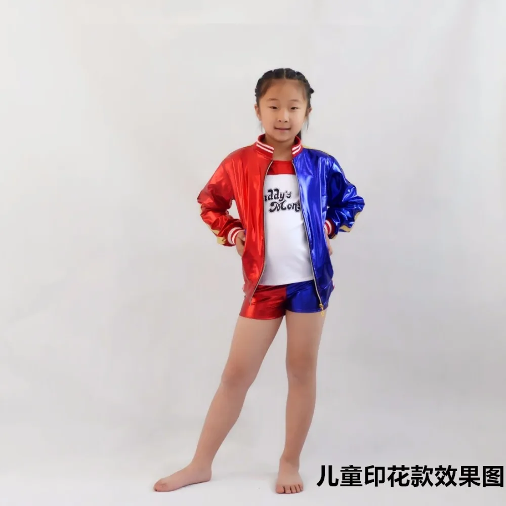 Костюмы для косплея самоубийц футболка Харли отряд Квинн монстр пальто куртка