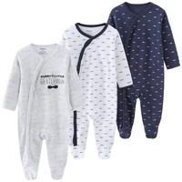 2021 unisex baby organic cotton snap footed sleep and play pajamas long sleeve bodysuit for newborn boy and girl clothes bebe