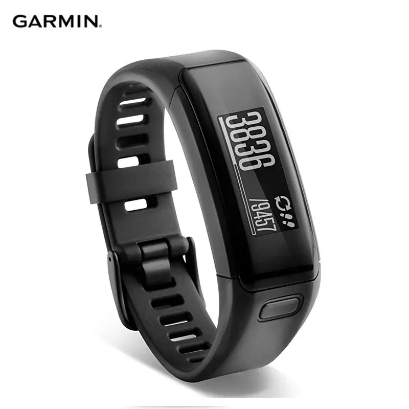 Garmin vivosmart HR водонепроницаемый Интеллектуальный фитнес-трекер монитор сердечного ритма Бег Плавание Спортивные часы для женщин - Цвет: Черный