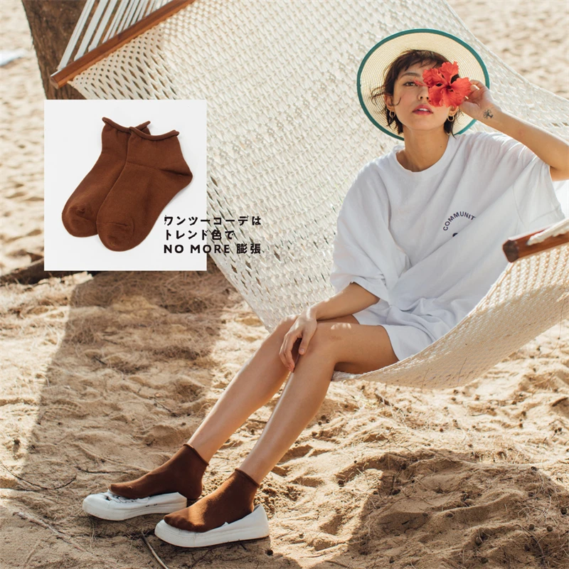 Носки женские повседневные дышащие хлопковые однотонные 1 пара 2019|Носки| |