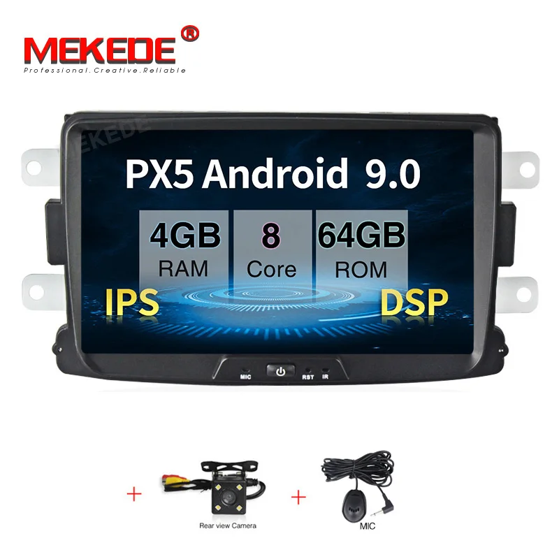 CAR DVD CAMERA DSP Android 9,0 автомобильный dvd gps плеер для Renault Duster Dacia Sandero Captur Lada Xray 2 Logan 2 gps навигация радио видео плеер - Цвет: CAR DVD CAMERA