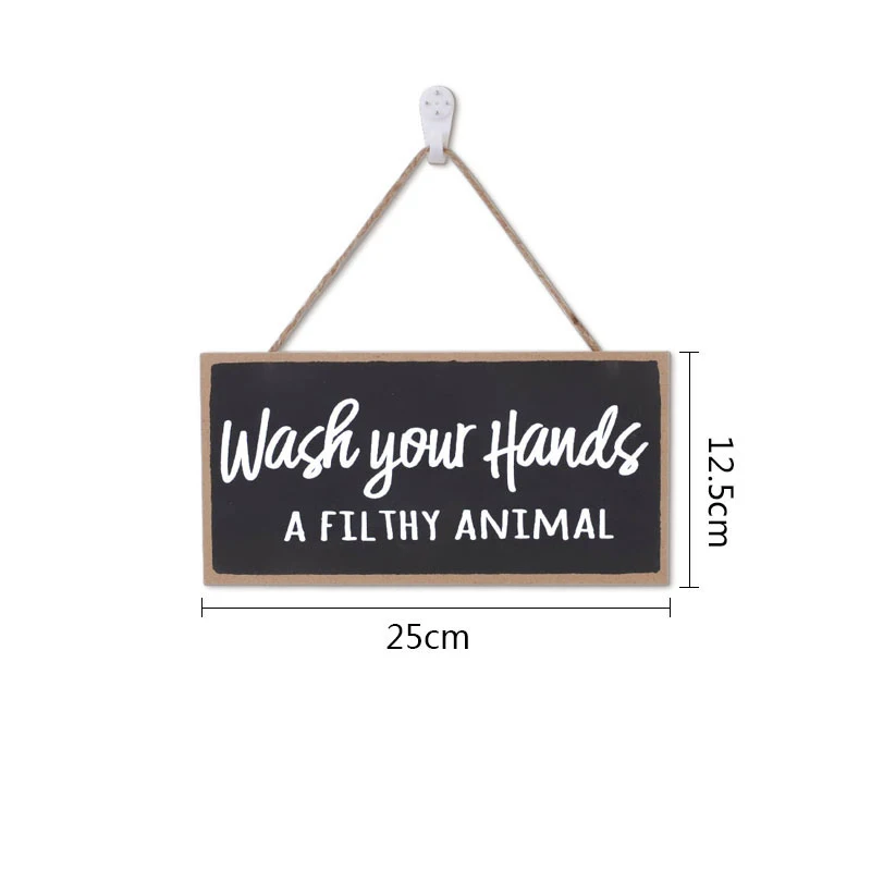 

Funny Wood Sign Hanging Wall Art Decorative Funny Inappropriate Sign Bathroom Hanging Board Individuality Home Decor