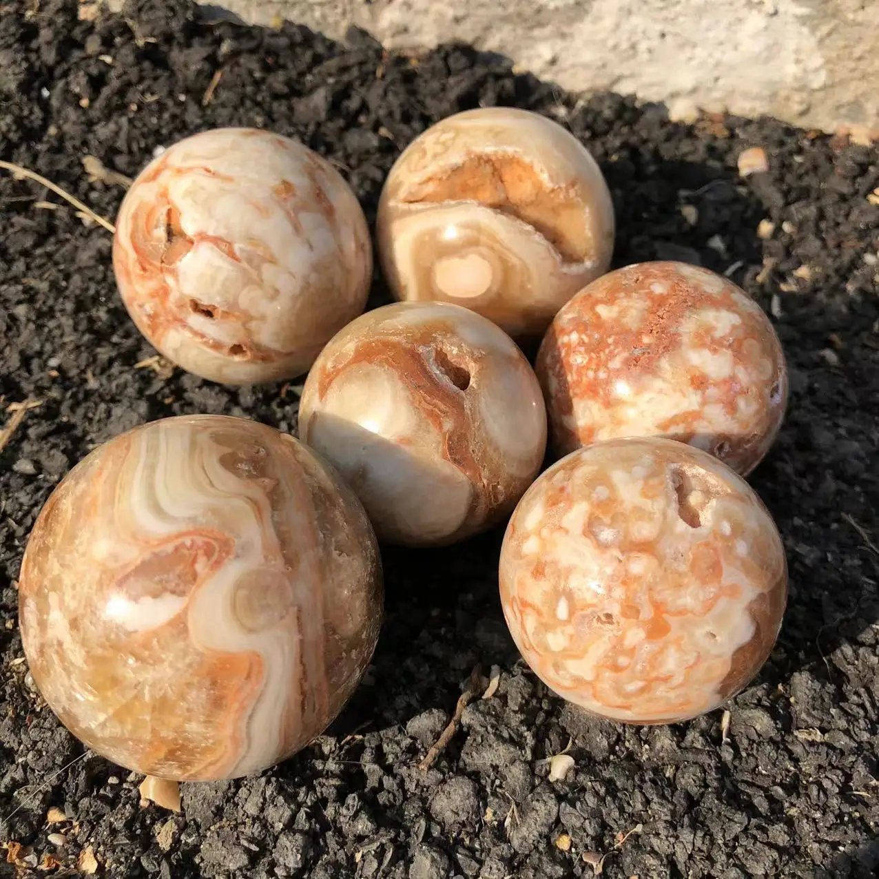 

Natural Cherry Blossom Crystal Ball, Romantic Home Decoration, Reiki Healing Stone