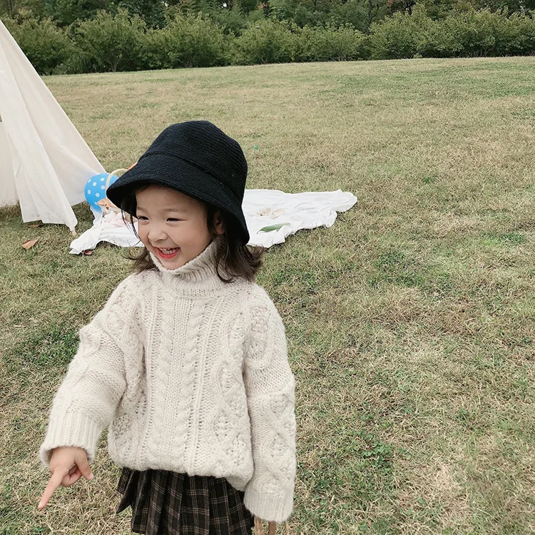 Зимние Модные свободные свитера с высоким воротником для девочек 2019 модные