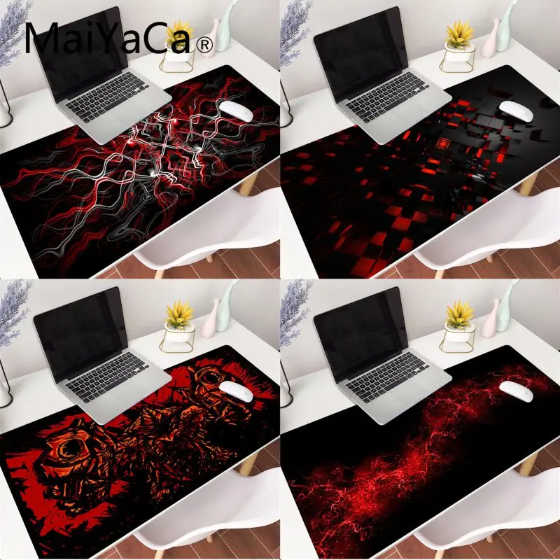 MaiYaCa абстрактный красный коврик для мыши игровой Настольный клавиатуры