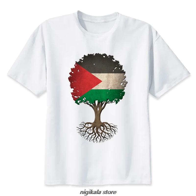 Палестина Древо жизни флаг футболка в стиле хип-хоп Стиль новый оригинальный