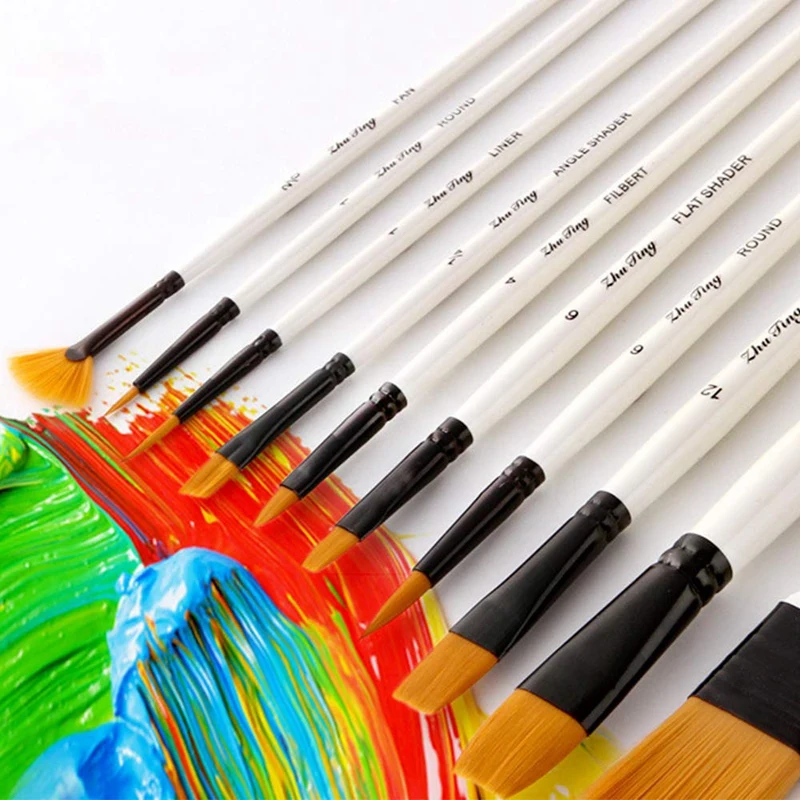 

15 Pcs Paint Brush Palette Knife Set Paint Brushes Artist for Watercolor Oil Acrylic Painting