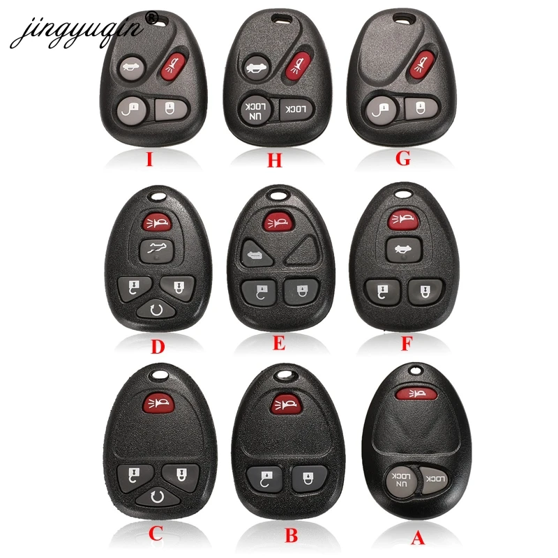 jingyuqin 3 Buttons No Chip Blank Remote 2 + 1 Panic Key Shell Case Cover For Buick Hummer H3 GMC For Chevrolet Colorado Isuzu