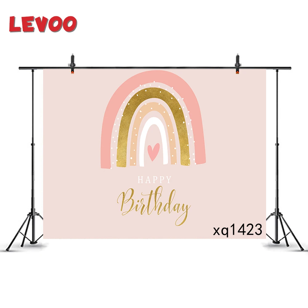 

LEVOO Photo Backdrop Bohemian Rainbow Theme 1st Birthday Background For Photography Photophone Photo Studio Shoot Props Custom