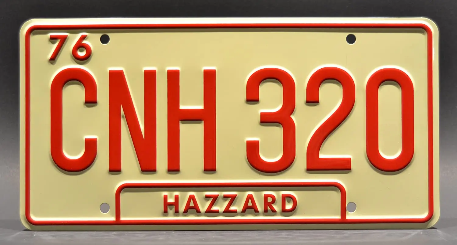 

A Celebrity Machines Dukes of Hazzard | General Lee | Metal Stamped License Plates