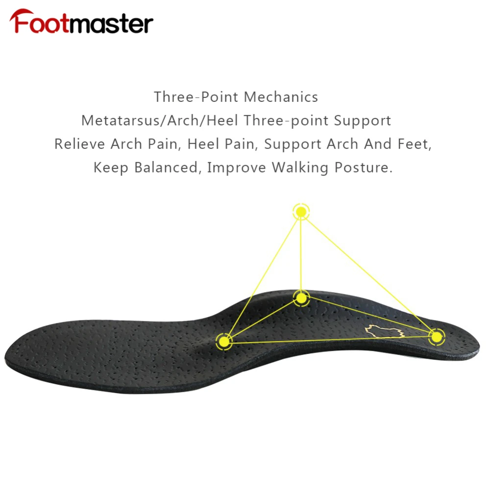 FootMaster Sheepskin Latex insoles Orthotic arch support leather insole comfortable shoe pads inner shoe pads Unisex