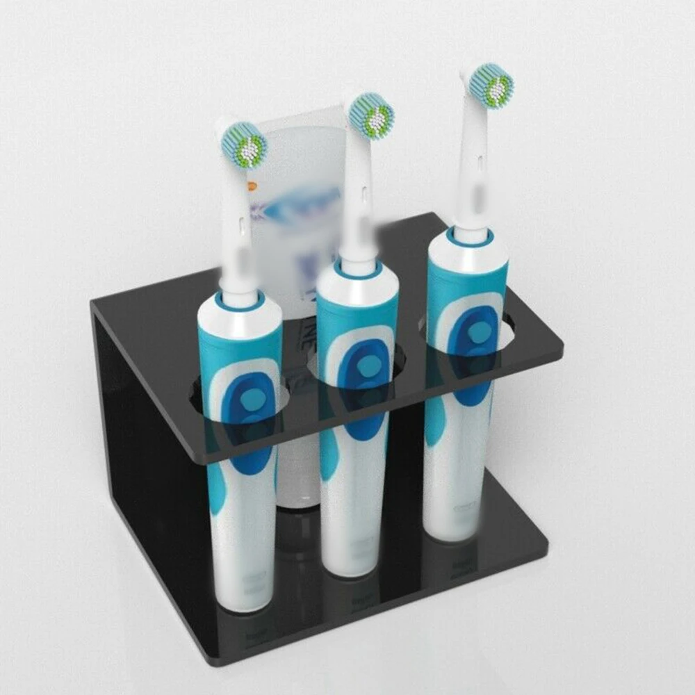 

Acrylic Toothbrush Holder Electric Toothpaste Organiser White/Black Dry out
