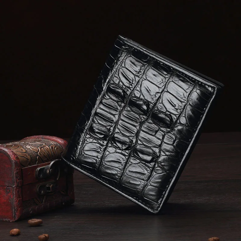 Маленький кошелек mccorco Настоящий мужской Кошелёк из кожи аллигатора человек