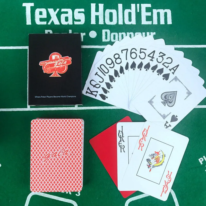 2Red GALA K8356 2 компл./лот Baccarat Texas Hold'em пластиковые игральные карты водонепроницаемые атласные для покера карты Pokerstar настольная игра 2,48*3,46 дюймов - Цвет: 2Red GALA