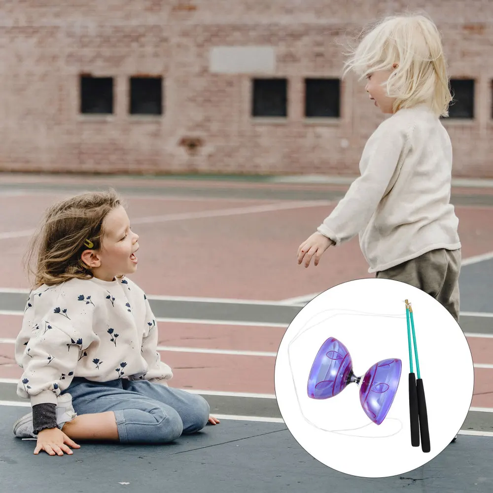 

1 Set Kid's Diabolo Chinese Yo-yo Juggling for Fitness (Purple)