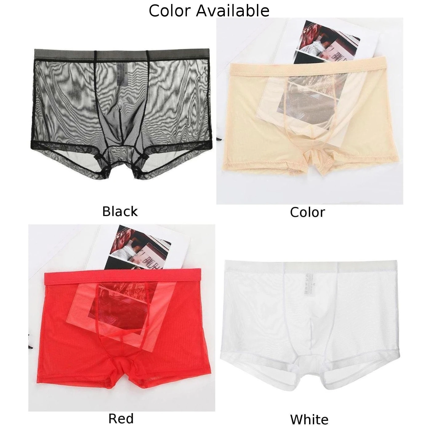 

Mesh Sheer Man Boxer shorts men Sexy Briefs Thin Transparent Underwear Shorts Panties Trunks Boxershorts Erotic Lingerie knicker