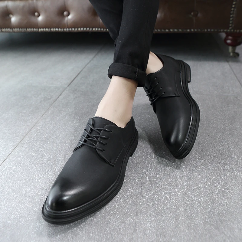 Мужские модельные туфли в деловом стиле лоферы из натуральной кожи на плоской