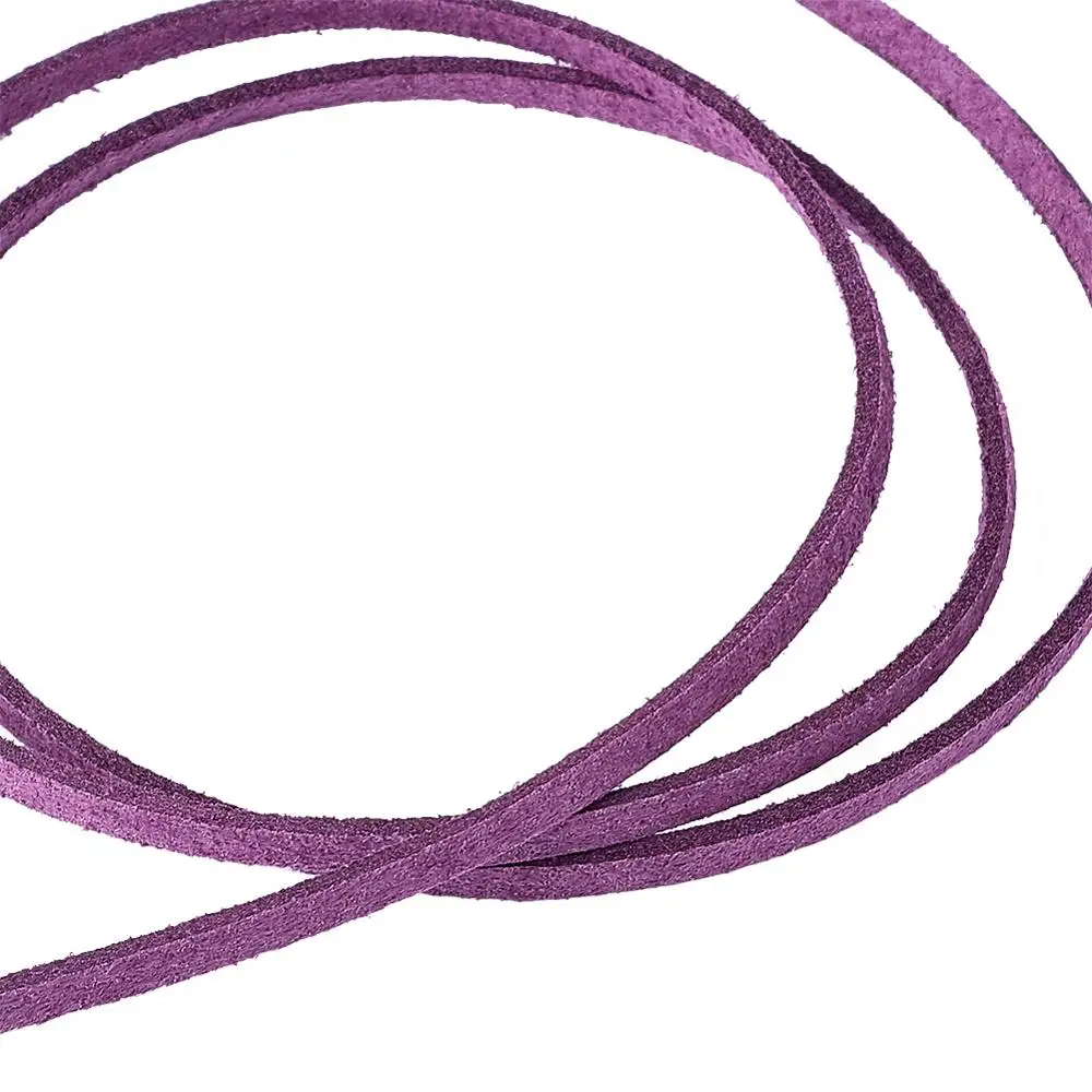 3 мм плоский шнур из искусственной замши для браслетов ожерелий кожаная веревка