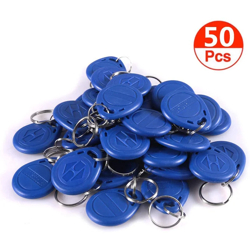 50pcs/lot 125KHz RFID Key Fob Proximity ID Card Token Tag Keypad Card For Door Entry Access Control System For Security Lock gzgmet stainless steel electric lock entry device door access control system id card open door intercom with 20 id keys